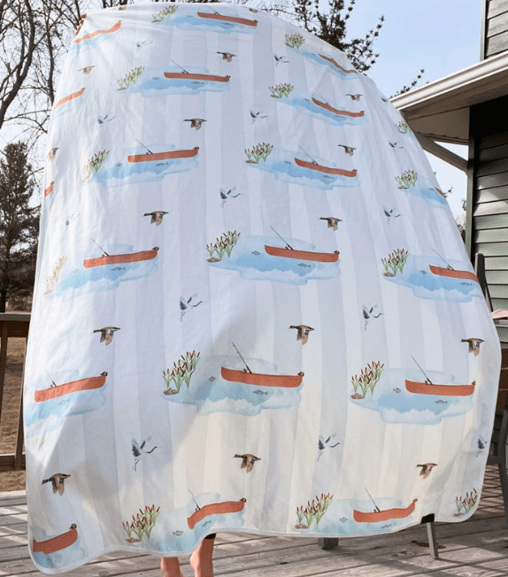 Canoe Mornings Throw Blanket - The Nest Collective